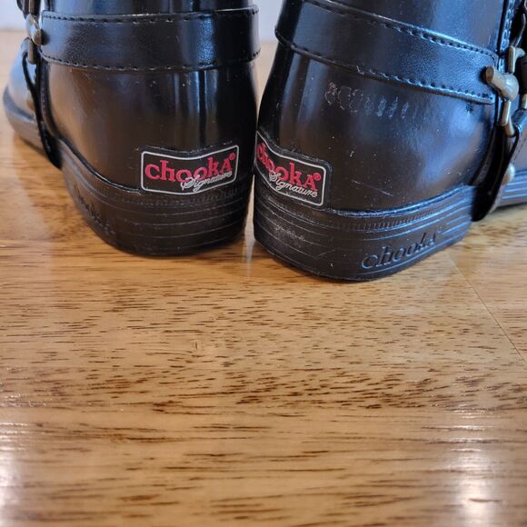 Chooka Signature Rain Riding Boots Tall Rubber Black Size US 6 Women's - Picture 5 of 9